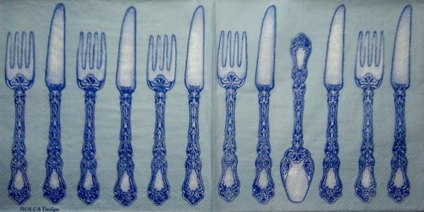 049 Dishes - 3 ply (blue)  - Molca